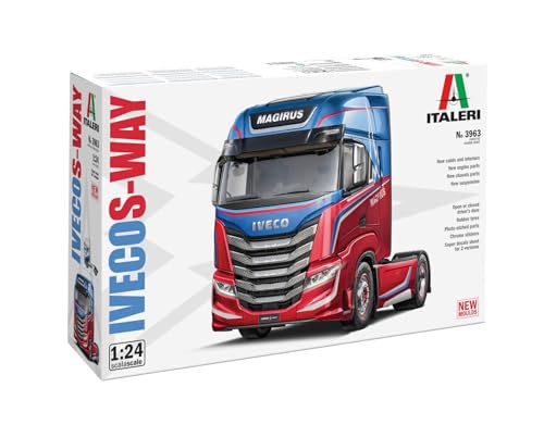 Italeri 3963 1:24 IVECO S-Way- Modellbau, Bausatz, Standmodellbau, Basteln, Hobby, Kleben, Plastikbausatz, detailgetreu, LKW Modell, Truck 1:24 von Italeri