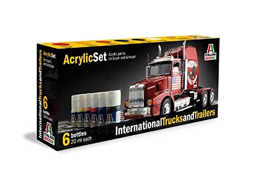 Italeri 435AP 510000435 - Acryl Set International Trucks and Trailers, 20 ml (6er Pack) von Italeri