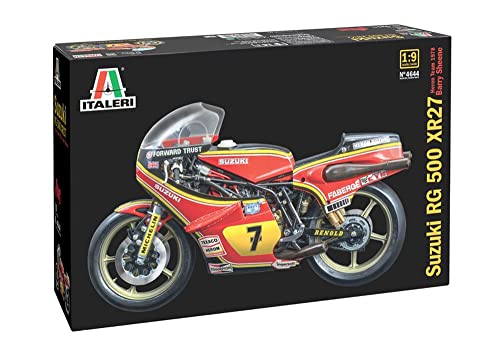 Italeri 4644 1:9 Suzuki RG500 XR27 Team H.B.S. 1978-Modellbau, Bausatz, Standmodellbau, Basteln, Hobby, Kleben, Plastikbausatz, detailgetreu, Mehrfarbig von Italeri