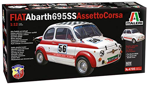 Italeri 4705S FIAT 4705-1:12 Abarth 695 SS/Assetto Corsa, Modellbau, Bausatz, Standmodellbau, unlackiert von TAMIYA