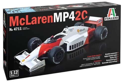 Italeri 4711S 1:12 Mc Laren MP4/2C Prost/Rosberg - Modellbau, Bausatz, Standmodellbau, Basteln, Hobby, Kleben, Plastikbausatz, detailgetreu, Unlackiert von Italeri