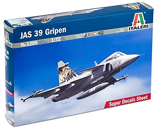 Italeri 510001306 Jas 39 Gripen Aircraft Modellbausatz, Marineblau, 195mm Length von Italeri