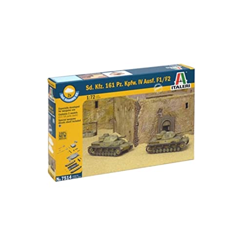 Italeri 510007514 - 1:72 Sonderkraftfahrzeuge 161, Panzerkampfwagen IV F1 Fast Assembly Kit, Beige Italeri 510007514 - 1:72 Sonderkraftfahrzeuge 161, Panzerkampfwagen IV F1 Fast Assembly Kit, Beige von Italeri