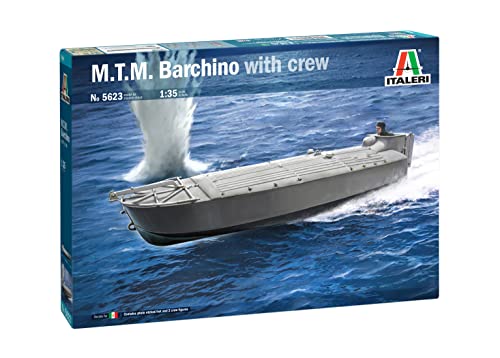 Italeri 5623 5623S 1:35 M.T.M. Barchino with Crew-originalgetreue Nachbildung, Modellbau, Plastik Bausatz, Basteln, Hobby, Kleben, Modellbausatz, Zusammenbauen, unlackiert, grau, Mittel Italeri 5623 5623S 1:35 M.T.M. Barchino with Crew-originalgetreue Nachbildung, Modellbau, Plastik Bausatz, Basteln, Hobby, Kleben, Modellbausatz, Zusammenbauen, unlackiert, grau, Mittel von Italeri