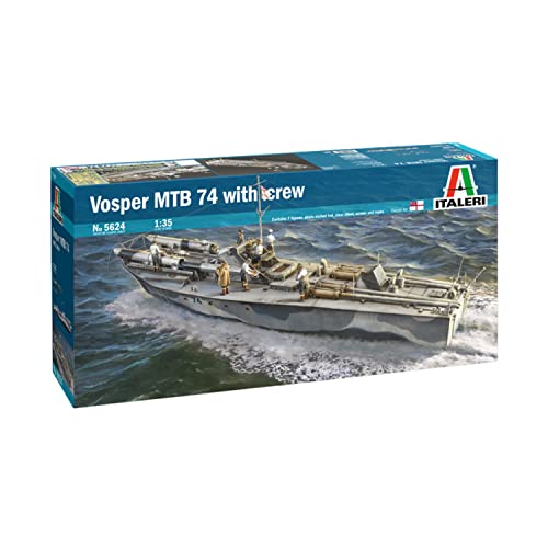 Italeri 5624S 1:35 Vosper 74 m. Crew (7), originalgetreue Nachbildung, Modellbau, Basteln, Hobby, Kleben, Plastikbausatz, Zusammenbauen von Italeri