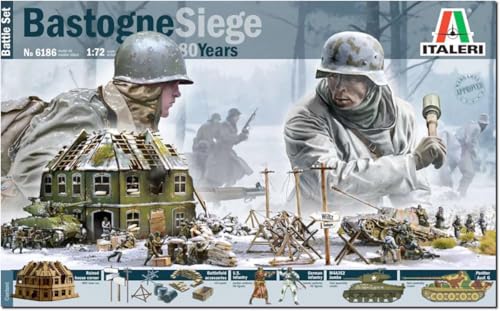 Italeri 6186 1:72 Battle-Set Bastogne Siege - Modellbau, Bausatz, Standmodellbau, Basteln, Hobby, Kleben, Plastikbausatz, detailgetreu, unlackiert, Geformte Farbe Italeri 6186 1:72 Battle-Set Bastogne Siege - Modellbau, Bausatz, Standmodellbau, Basteln, Hobby, Kleben, Plastikbausatz, detailgetreu, unlackiert, Geformte Farbe von Italeri