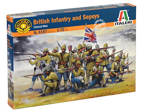 ITALERI 6187S - 1:72 British Infantry and Sepoys , Modellbau, Bausatz, Standmodellbau, Basteln, Hobby, Kleben, Plastikbausatz, detailgetreu von Italeri