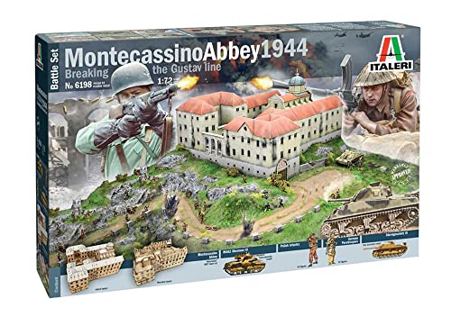 Italeri 6198 6198S-1:72 Montecassino'44 Gustav Line Battle-Modellbau, Bausatz, Standmodellbau, Basteln, Hobby, Kleben, Plastikbausatz, detailgetreu, Mehrfarbig von Italeri