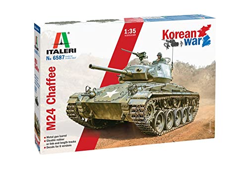Italeri 6587S 1:35 US M-24 Chaffe Korean War - Standmodellbau, Basteln, Hobby, Kleben, Plastikbausatz, detailgetreu,Bausatz, unlackiert von Italeri