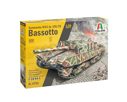 Italeri 6751 1:35 Semovente M43 da 105/25 Basotto - originalgetreue Nachbildung, Modellbau, Plastik Bausatz, Basteln, Hobby, Kleben, Modellbausatz, Zusammenbauen, unlackiert, Italeri 6751 1:35 Semovente M43 da 105/25 Basotto - originalgetreue Nachbildung, Modellbau, Plastik Bausatz, Basteln, Hobby, Kleben, Modellbausatz, Zusammenbauen, unlackiert, von Italeri