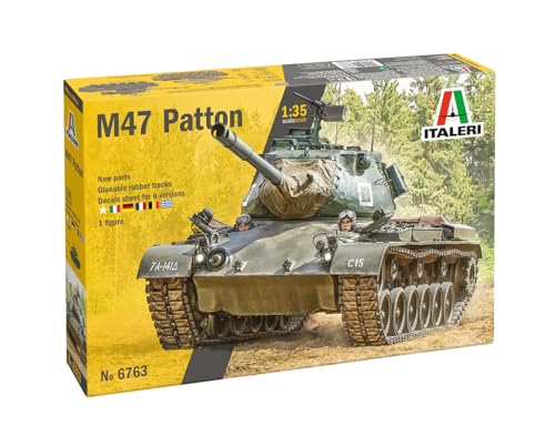 Italeri 6763 M-47 Patton, Maßstab 1:35, Plastic Model Kit/Kunststoffmodell zum Zusammenbauen von Italeri