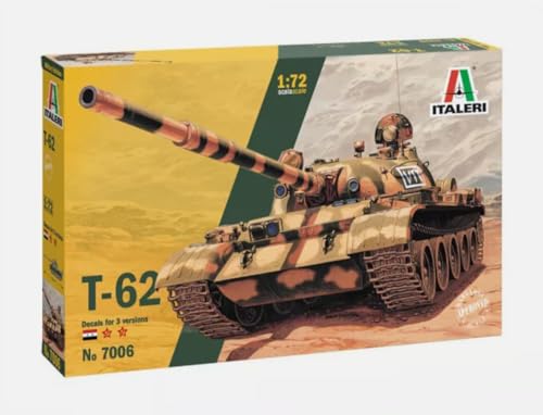 Italeri 7006S 1:72 Rus. T-62 Kampfpanzer - originalgetreue Nachbildung, Modellbau, Plastik Bausatz, Basteln, Hobby, Kleben, Modellbausatz, Zusammenbauen, unlackiert Italeri 7006S 1:72 Rus. T-62 Kampfpanzer - originalgetreue Nachbildung, Modellbau, Plastik Bausatz, Basteln, Hobby, Kleben, Modellbausatz, Zusammenbauen, unlackiert von Italeri