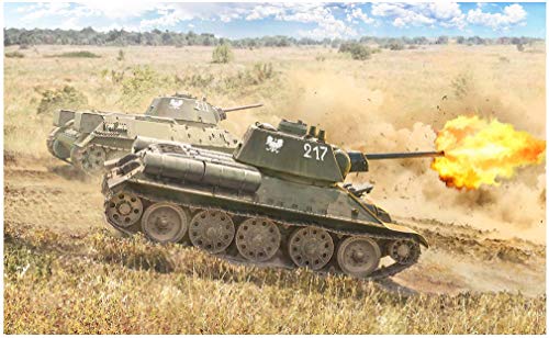 Italeri 1:72 T34/76 Mod. 43, originalgetreue Nachbildung, Modellbau, Basteln, Hobby, Kleben, Plastikbausatz, Zusammenbauen, grün von Italeri