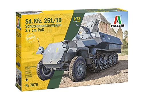 Italeri IT7079 Italien 7079 Sd.Kfz 251/10 3,7 cm PaK, Maßstab 1:72, Plastic Model Kit, Modell aus Kunststoff zur Montage, Modellbau, 成伴色 Italeri IT7079 Italien 7079 Sd.Kfz 251/10 3,7 cm PaK, Maßstab 1:72, Plastic Model Kit, Modell aus Kunststoff zur Montage, Modellbau, 成伴色 von Italeri