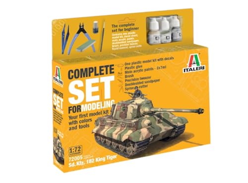 Italeri 72005 1:72 King Tiger - Komplettset, Modellbau, Bausatz, Standmodellbau, Basteln, Hobby, Kleben, Plastikbausatz, inkl. Zubehör Italeri 72005 1:72 King Tiger - Komplettset, Modellbau, Bausatz, Standmodellbau, Basteln, Hobby, Kleben, Plastikbausatz, inkl. Zubehör von Italeri