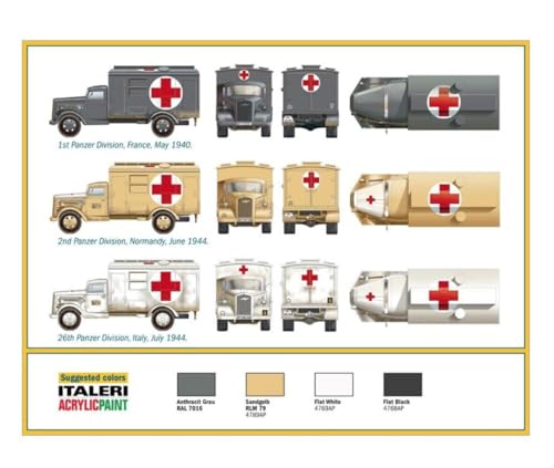 Italeri 8001283070553 7055S - Kraftfahrzeug 305 Ambulance, Nicht Beschriftet Italeri 8001283070553 7055S - Kraftfahrzeug 305 Ambulance, Nicht Beschriftet von Italeri