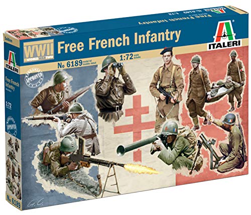 Italeri 510006189 - 1:72 French Infantry (WW II), Modellbau, Bausatz, Standmodellbau, Basteln, Hobby, Kleben, Plastikbausatz von Italeri