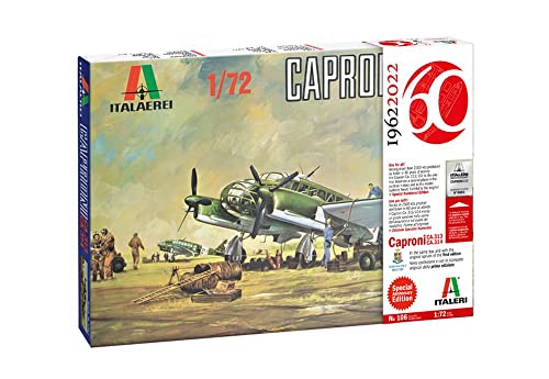 Italeri 0106 1:72 Caproni CA.313/314 Vintage - Bausatz, Standmodellbau, Basteln, Hobby, Kleben, Plastikbausatz, detailgetreu, IT0106, Mehrfarbig von Italeri