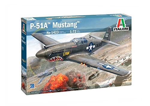 Italeri 1423 1:72 US P-51A Mustang - Modellbau, Bausatz, Standmodellbau, Basteln, Hobby, Kleben, Plastikbausatz, detailgetreu, Grau Italeri 1423 1:72 US P-51A Mustang - Modellbau, Bausatz, Standmodellbau, Basteln, Hobby, Kleben, Plastikbausatz, detailgetreu, Grau von Italeri