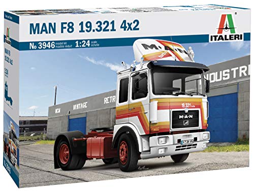 Italeri 1:24 Man F8 19.321 2Achs, originalgetreue Nachbildung, Modellbau, Basteln, Hobby, Kleben, Plastikbausatz, Zusammenbauen von Italeri