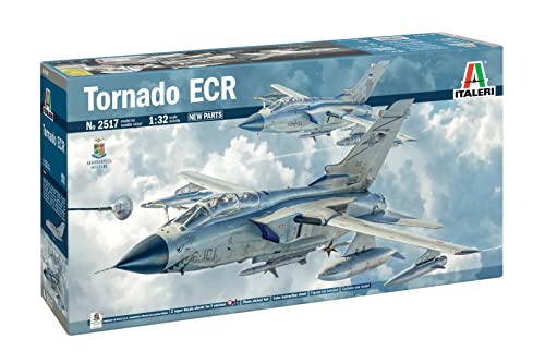 Italeri Aeronautica 2517 1:32 Panavia “Tornado” ECR-Modellbau, Bausatz, Standmodellbau, Basteln, Hobby, Kleben, Plastikbausatz, detailgetreu, Mehrfarbig, grau von Italeri