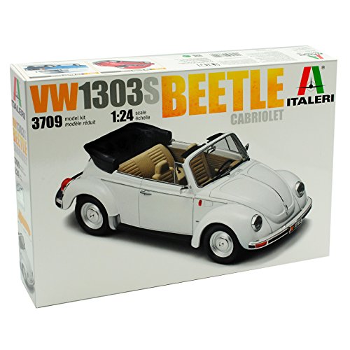 Italeri Volkwagen Käfer 1303S Cabrio Weiss Offen 1972 3709 Kit Bausatz 1/24 Modell Auto Modell Auto von Italeri