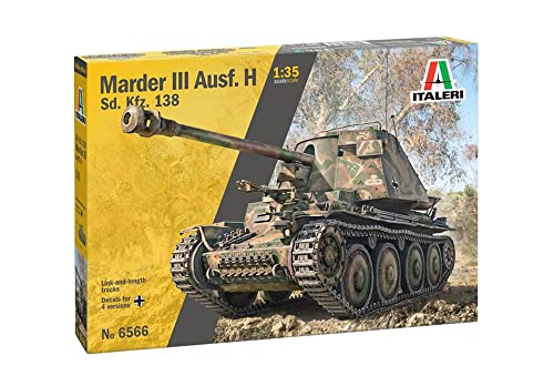 Italeri 6566 1:35 Dt. Sd.Kfz.138 Marder III AUSF. H - Modellbau, Bausatz, Standmodellbau, Basteln, Hobby, Kleben, Plastikbausatz, detailgetreu, Mehrfarbig Italeri 6566 1:35 Dt. Sd.Kfz.138 Marder III AUSF. H - Modellbau, Bausatz, Standmodellbau, Basteln, Hobby, Kleben, Plastikbausatz, detailgetreu, Mehrfarbig von Italeri
