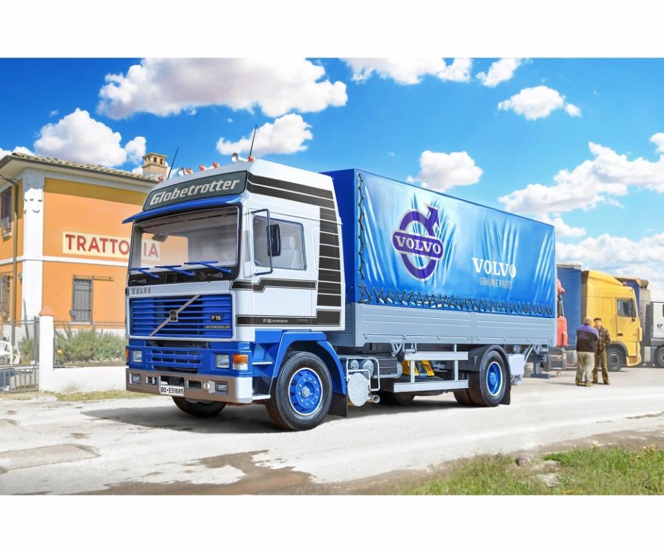 Volvo F16 Plane m. Hebebühne Volvo F16 Plane m. Hebebühne von Italeri