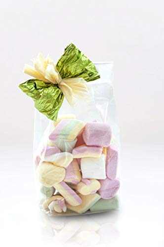 Italpak Cellophantüten Klar mit Boden, Blockbodenbeutel, Zellophantüten, 50 Stück, 12+7x36 cm von Italpak