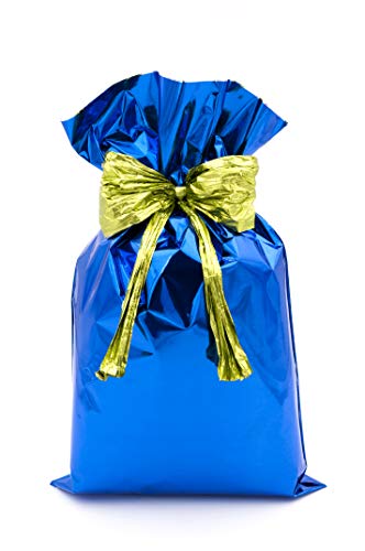 Italpak X007006203500 Italy Umschläge einfarbig glänzend, metallische Geschenktüten, blau, 20x35cm von Italpak