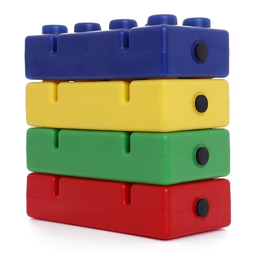 Italveneta Didattica - Riesen Mega Bricks, Set mit 20 Stück in gemischten Farben Rot, Gelb, Grün, Blau, ideale Größe für Kinder, ungiftiges Material, leicht zu verkleben von Italveneta Didattica