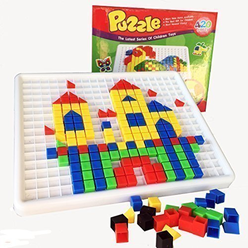 Itian 420 Stück Construction Spielzeug Puzzle Toy Box mit Kunststoff-Bricks Lernspiel für Kinder von Itian