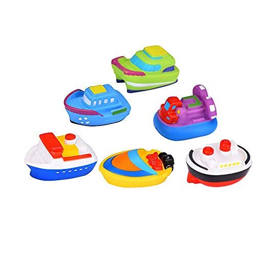 Itian 6pcs Schwimmende Boot Spielzeug Kautschuk Badewanne Spielzeug für Baby von Itian