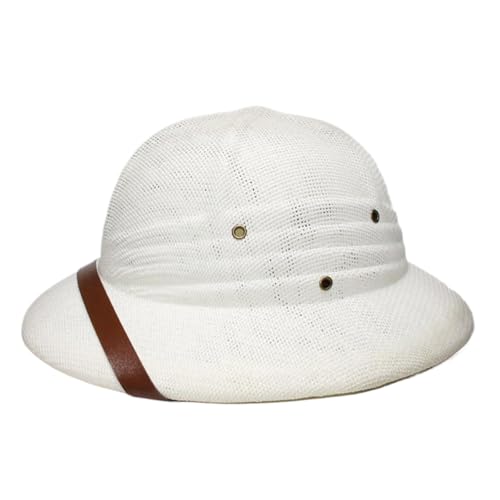 Itkcozcg Eleganter Cosplay-Hut, Strohhut, atmungsaktiv, mit gewebtem Gürtel, für Männer, Frauen und Kinder, Strandsonne von Itkcozcg