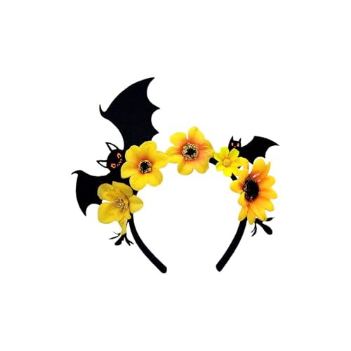 Itkcozcg Halloween Blumenfledermaus Haarband Komfortable Verstellbare Dark Serie Haarband Für Frauen Männer Party Itkcozcg Halloween Blumenfledermaus Haarband Komfortable Verstellbare Dark Serie Haarband Für Frauen Männer Party von Itkcozcg