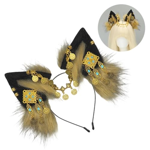 Itkcozcg Pelzige Wolfsohren Stirnbänder Mode Halloween Party Zubehör für Cosplay Kostüm Partys und Motto Itkcozcg Pelzige Wolfsohren Stirnbänder Mode Halloween Party Zubehör für Cosplay Kostüm Partys und Motto von Itkcozcg