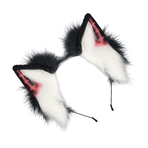 Itkcozcg Punk-Wolf-Ohr-Haarband, weicher Plüsch, Haarreif, Rollenspiel-Kopf-Accessoire für 2000er-Jahre, modisches Verkleidungszubehör, Kopfschmuck von Itkcozcg