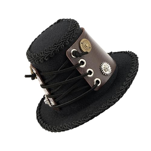 Itkcozcg Viktorianischer Punk-Hut mit industrieller Ausrüstung, handgefertigt, Fantasy-Cosplays für Halloween-Party, Kostümzubehör Itkcozcg Viktorianischer Punk-Hut mit industrieller Ausrüstung, handgefertigt, Fantasy-Cosplays für Halloween-Party, Kostümzubehör von Itkcozcg