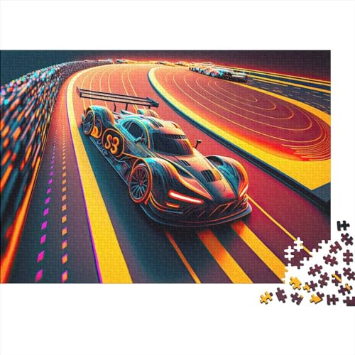 1000-teiliges Puzzle-Spiel Formel-Auto-Puzzle für Erwachsene Holzpuzzle Lernspiel Herausforderungsspielzeug 1000 Stück (75 x 50 cm) von ItoNC