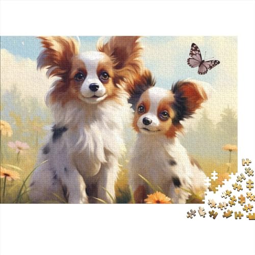 300 Teile Puzzle Spiel Hunde und Schmetterlinge Holzpuzzle Puzzles für Erwachsene 300 Teile Paarspiele Puzzle Geburtstag 300 Stück (40 x 28 cm) von ItoNC