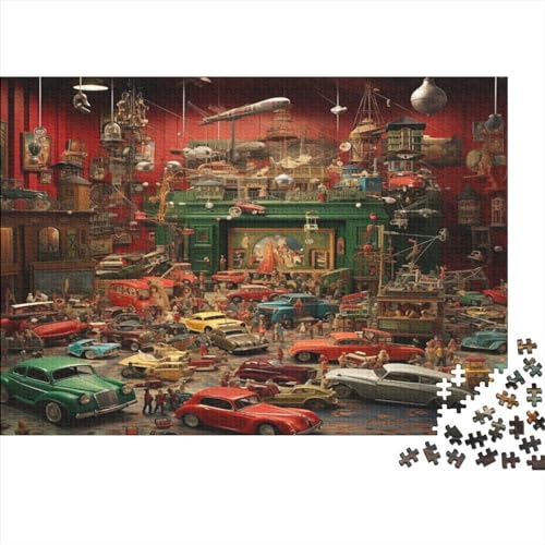 Motorfahrzeuge Holzpuzzles für Erwachsene, 1000 Teile, Puzzle für Erwachsene, interessantes Spielzeug, personalisiertes Puzzle, Lernspielzeug, 1000 Stück (75 x 50 cm) von ItoNC