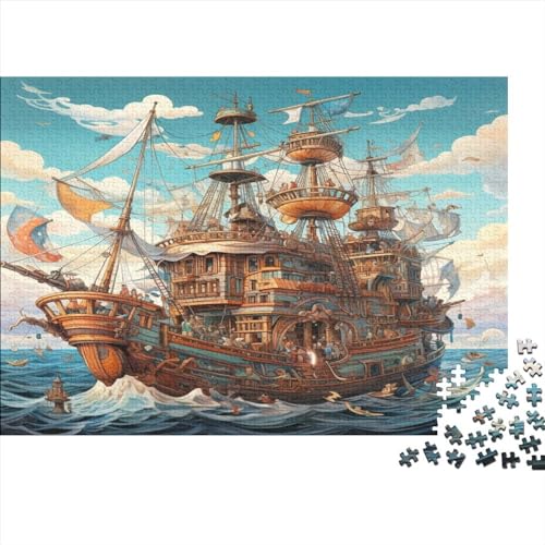 Puzzle für Erwachsene, Schiffspuzzle, 300 Teile, Holzpuzzles für Erwachsene und Jugendliche, Heimdekoration, Denkspiel, Wandkunst, einzigartiges Geschenk, 300 Stück (40 x 28 cm) von ItoNC