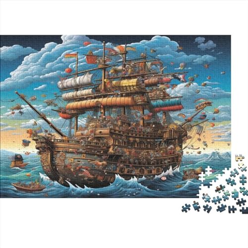 Puzzle für Erwachsene, Schiffspuzzle, 300 Teile, Holzpuzzles für Erwachsene und Jugendliche, Heimdekoration, Denkspiel, Wandkunst, einzigartiges Geschenk, 300 Stück (40 x 28 cm) von ItoNC