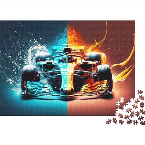 Formel-Auto-Puzzle für Erwachsene und Teenager - 1000 Teile Holzpuzzle (75 x 50 cm) von ItoNC