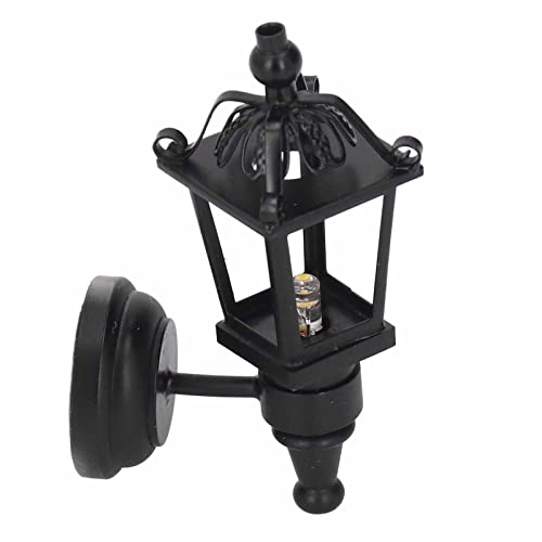 1:12 Puppenhaus -Wandlampe, Schwarzes Miniatur -LED -Licht für DIY mit Gartendekoration 1:12 Puppenhaus -Wandlampe, Schwarzes Miniatur -LED -Licht für DIY mit Gartendekoration von Itonash