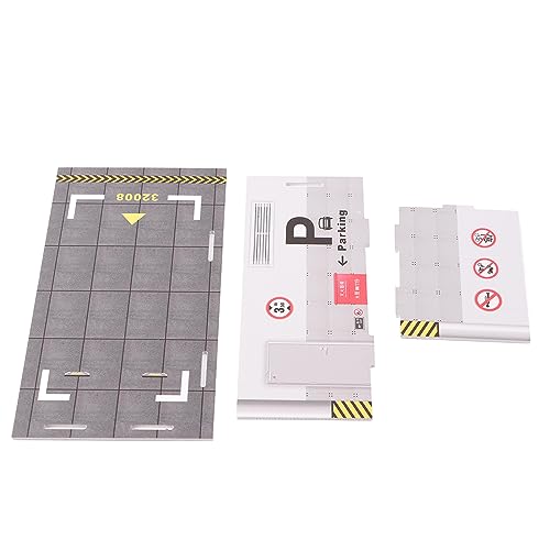 1:32 Parkplatzmodell mit Innovativem Simulation PVC Easy Assembly für die Vorliegende Sammlung, PVC, 12x21x9cm, Druck und Tropfenresistent (Parkplatzmodell) von Itonash
