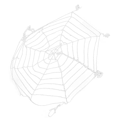 Itonash 3,6 M Spinnennetz Halloween Dekorationen, Weiße Runde Nettospooks mit Weichem Baumwollmaterial, für Innenhäuser Im Freien in der Innenhauses Im Freien Hof House Fenster Wand von Itonash