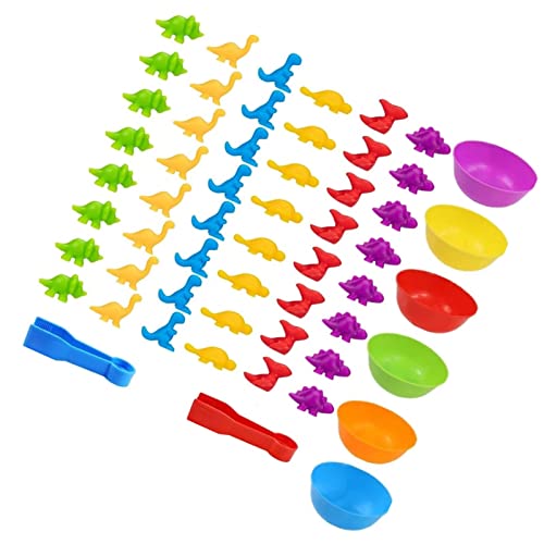 Itonash Farbsortierspielzeug, Dinosaurierspielzeug mit Schalen und Klemmen für Tierezählen Spielwerkzeug mit Team für Kinder Trainingserkennung Itonash Farbsortierspielzeug, Dinosaurierspielzeug mit Schalen und Klemmen für Tierezählen Spielwerkzeug mit Team für Kinder Trainingserkennung von Itonash