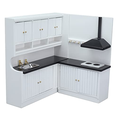 Itonash Fashion Miniature Doll House Küche Süße Holzpuppenmöbel für 1:12 Puppen Dekoriert Ideales Geburtstags von Itonash