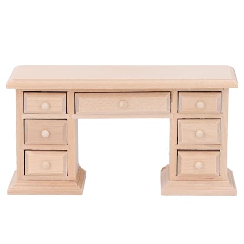 Puppenhaus-Arbeitstisch, Miniatur-Puppenhaus-Büroschreibtisch, Unbemalter Schreibtisch für Heimwerker, Mini-Computertisch aus Birke Im Maßstab 1:12 Puppenhaus-Arbeitstisch, Miniatur-Puppenhaus-Büroschreibtisch, Unbemalter Schreibtisch für Heimwerker, Mini-Computertisch aus Birke Im Maßstab 1:12 von Itonash